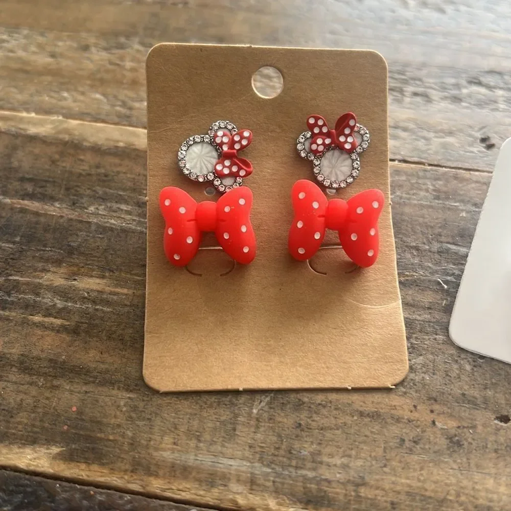 Disney Kids Red and Silver Charm Bracelet Set